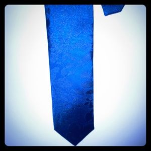 Men’s Tie Floral Print Dark Navy Blue